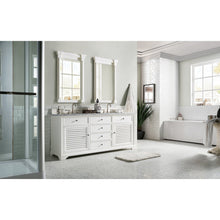 James Martin Vanities Savannah 72" Bright White Double Vanity - 238-104-V72-BW-3AF