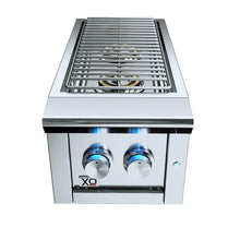 XO APPLIANCE XOGSIDEBURNL 13" Double Side Burner LP in Stainless Steel - XOGSIDEBURNL