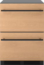ZEPHYR Presrv Refrigerator Drawers, 24in Compact, Panel Ready, 2 Zone Custom Panel Ready - PRRD24C2AP