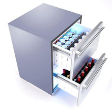 XO APPLIANCE XOU24ORDS 24" Outdoor Refrigerated Drawers Solid in Stainless Steel - XOU24ORDS
