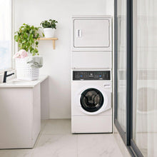 SPEED QUEEN SF7008WG SF7 Stacked White Washer - Gas Dryer with Pet Plus Sanitize Fast Cycle Times  - SF7008WG