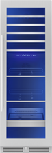 ZEPHYR Presrv Wine and Beverage Cooler, 24in, Full Size, SS+Glass, Reversible Door, 2 Zones in Stainless Steel - PRWB24F02BG