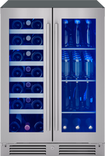ZEPHYR Presrv Wine & Bev Cooler, 24in UC, SS+Gls, Fr Dr in Stainless Steel - PRWB24C32CG