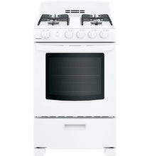 HOTPOINT Hotpoint 24" Front-Control Free-Standing Gas Range with Large Window White - RGAS300DMWW