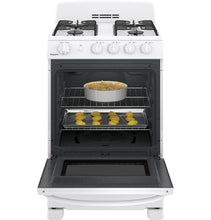 HOTPOINT Hotpoint 24" Front-Control Free-Standing Gas Range with Large Window White - RGAS300DMWW