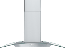 ZEPHYR Brisas Curved Glass Island, 36" G, ACT, LED in Stainless Steel - BMLE36CG