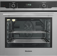 BLOMBERG APPLIANCES BWOS24110SS 24in Built in Wall Oven Single, stainless, full glass door moon design in Stainless Steel - BWOS24110SS