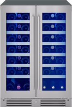 ZEPHYR Presrv Wine Cooler, 24in UC, SS+Gls, Fr Door, 2Z in Stainless Steel - PRW24C32CG