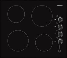 BLOMBERG APPLIANCES CTE24402 24in electric cooktop, 4 burner, knob controls Black - CTE24402