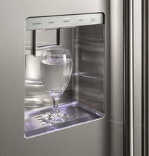 MONOGRAM Monogram 36" Built-In Side-by-Side Refrigerator with Dispenser in Stainless Steel - ZISS360DNSS