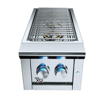 XO APPLIANCE XOGSIDEBURNL 13" Double Side Burner LP in Stainless Steel - XOGSIDEBURNL