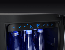 ZEPHYR Presrv Wine & Bev Cooler, 24in UC, SS+Gls, Fr Dr in Stainless Steel - PRWB24C32CG