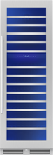 ZEPHYR Presrv Wine Cooler, 24in Full Size, SS+Glass, Reversible Door, 2 Zone in Stainless Steel - PRW24F02CG