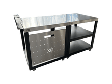 XO APPLIANCE XOPIZZA1PREP Prep Cart for XOPIZZA1 Black On Stainless - XOPIZZA1PREP