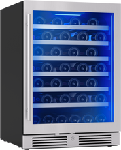 ZEPHYR Presrv Wine Cooler, 24in UC, SS+Gls, Rvs Door, 1Z in Stainless Steel - PRW24C01CG