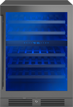 ZEPHYR Presrv Wine Cooler, 24in UC, Blk SS+Gls,Rvs Dr, 2Z Black in Stainless Steel - PRW24C02CBSG