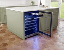 ZEPHYR Presrv Wine Cooler, 24in UC, SS+Gls, Rvs Door, 1Z in Stainless Steel - PRW24C01CG