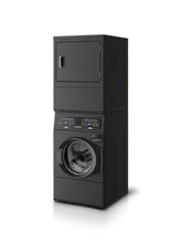 SPEED QUEEN SF7008BG SF7 Stacked Washer - Gas Dryer with Pet Plus Sanitize Fast Cycle Times Black - SF7008BG