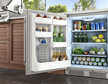 ZEPHYR Presrv Refrigerator, 24in Compact, Outdoor SS, Reversible, Lock, 1 Zone in Stainless Steel - PRR24C01ASOD