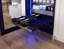 ZEPHYR Presrv Beverage Cooler, 24in Full Size, SS+Glass, Reversible Door, 1 Zone in Stainless Steel - PRB24F01BG