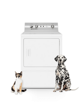 SPEED QUEEN DC5004WG DC5 Sanitizing Gas Dryer with Pet Plus Extended Tumble Steam White - DC5004WG