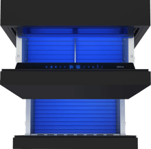 ZEPHYR Presrv Refrigerator Drawers, 24in Compact, Panel Ready, 2 Zone Custom Panel Ready - PRRD24C2AP