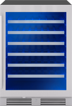 ZEPHYR Presrv Wine Cooler, 24in UC, SS+Gls, Rvs Door, 1Z in Stainless Steel - PRW24C01CG