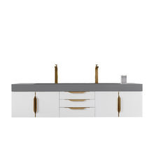 James Martin Vanities Mercer Island 72" Double Vanity - 389-V72D-AGR-G-DGG