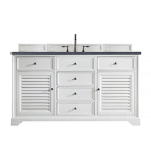 James Martin Vanities Savannah 60" Bright White Single Vanity - 238-104-V60S-BW-3AF