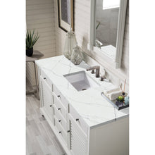 James Martin Vanities Savannah 60" Bright White Single Vanity - 238-104-V60S-BW-3AF