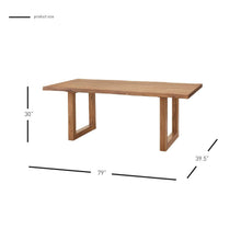 New Pacific Direct Windsor 79" Live-Edge Dining Table -  8000040