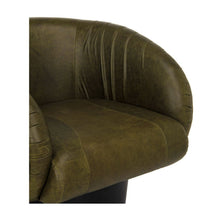 Union Home Rotunda Chair - Green Leather  - LVR00677