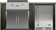 Haven 72" Coyote Outdoor Kitchen Island w/ 24" Refrigerator  - HCOY72REF-2