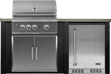Haven 72" Coyote Outdoor Kitchen Island w/ 24" Refrigerator  - HCOY72REF-2