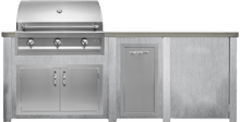 Haven 96" Artisan Outdoor Kitchen Island w/ Plain Panel - HART96PAN