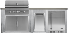 Haven 96" Coyote Outdoor Kitchen Island w/ 24" Refrigerator - HCOY96REF