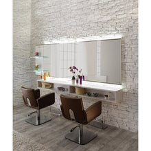 Salon Ambience Horizon Mirror Styling Station w/ Storage