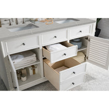 James Martin Vanities Savannah 60" Bright White Double Vanity - 238-104-V60D-BW-3AF