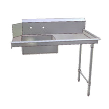 John Boos JDTS-20-48R Soiled Straight 48" W x 30" D Dishtable, Pre-Rinse Sink - JBJDTS2048R