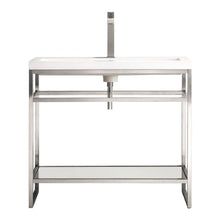 James Martin Vanities Boston 39.5" Stainless Steel Sink Console - C105V39.5RGDSCGWWG