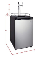 Kegco 20" Wide Kombucha Tap Stainless Steel Kegerator - KOM19S-1NK