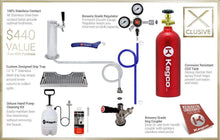 Kegco 24" Wide All Stainless Steel Outdoor Built-In Left Hinge Kegerator with Kit - HK38SSU-L-1