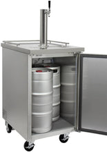 Kegco 24" Wide Cold Brew Coffee SilverCommercial Kegerator - ICXCK-1S-1