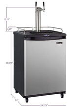 Kegco 24" Wide Cold Brew Coffee Single Stainless Steel Commercial/Residential Kegerator - ICZ163S-1NK