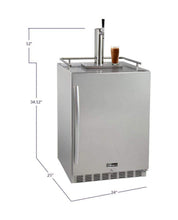 24" Wide Cold Brew Coffee Tap All Stainless Steel Outdoor Built-In Right Hinge Kegerator - ICHK38SSU-1