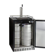 Kegco 24" Wide Cold Brew Coffee Tap Black Commercial Built-In Right Hinge Kegerator - ICHK38BSU-1