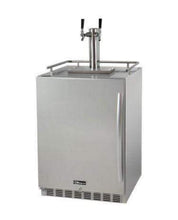 Kegco 24" Wide All Stainless Steel Outdoor Built-In Left Hinge Kegerator with Kit - HK38SSU-L-1