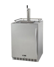 Kegco 24" Wide All Stainless Steel Outdoor Built-In Left Hinge Kegerator with Kit - HK38SSU-L-1
