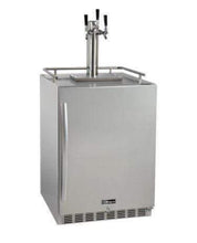Kegco 24" Wide All Stainless Steel Outdoor Built-In Left Hinge Kegerator with Kit - HK38SSU-L-1