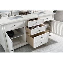 James Martin Vanities Savannah 72" Bright White Double Vanity - 238-104-V72-BW-3AF